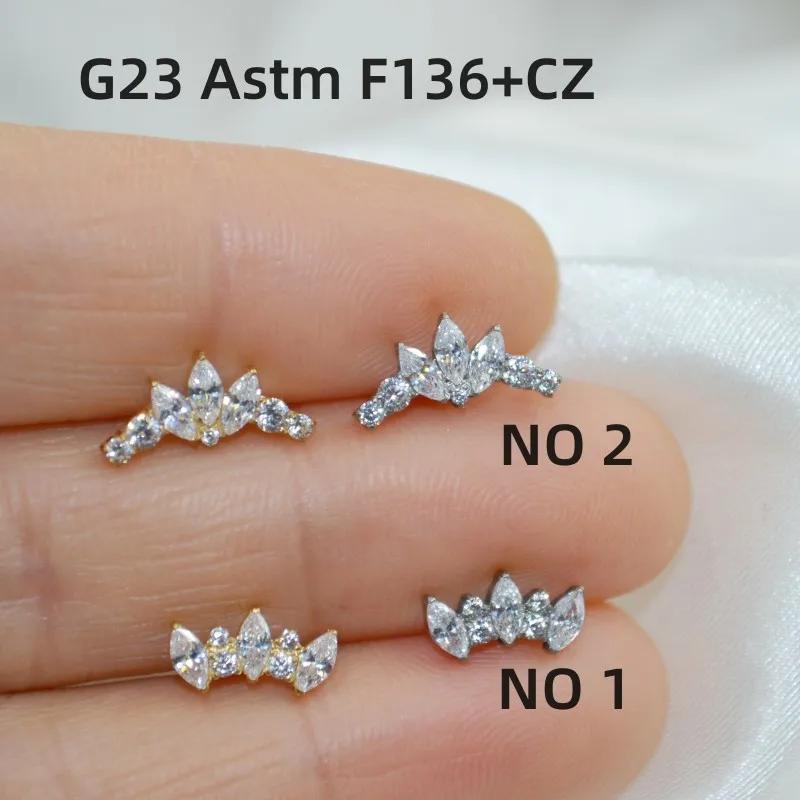 ٵ  G23 ƼŸ ASTM F136 CZ  귿  ̾ ︯ ƮŽ   ͵ ٵ Ǿ , 16G  1.2mm, 10  ǰ